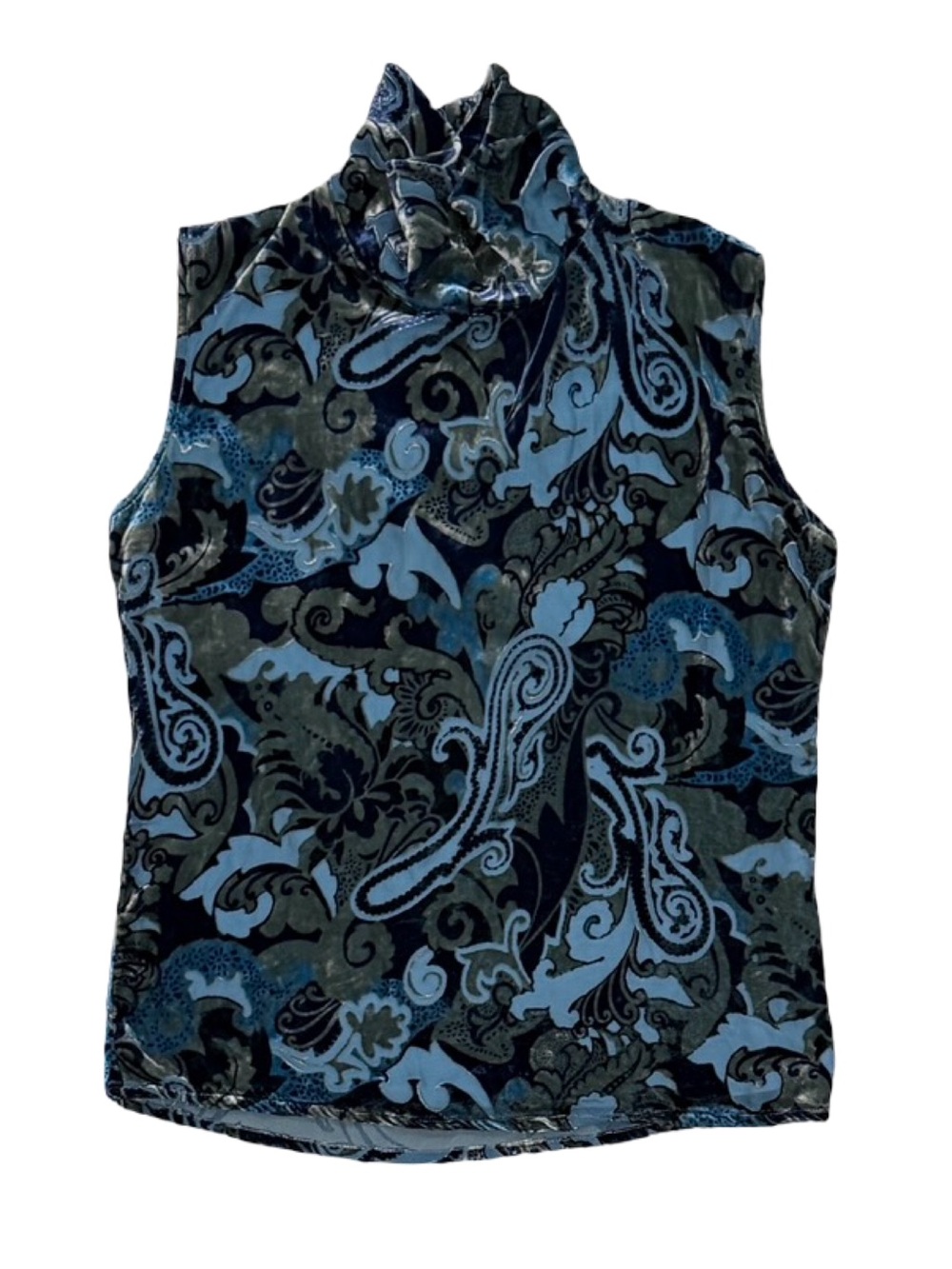 Double D Ranch Velvet Paisley Mock Neck Top